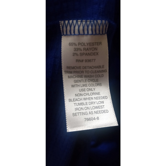 Liz Claiborne Womens Sleeveless Midi A-Line Dress Sz M Blue Casual Preppy NWT - Picture 3 of 7